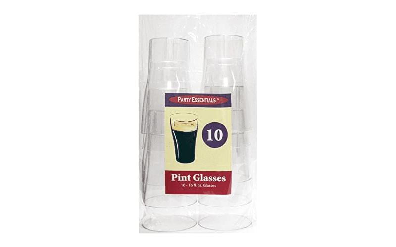Northwest Enterprises Plastic Clear Pint Glasses 16 oz 10 Count