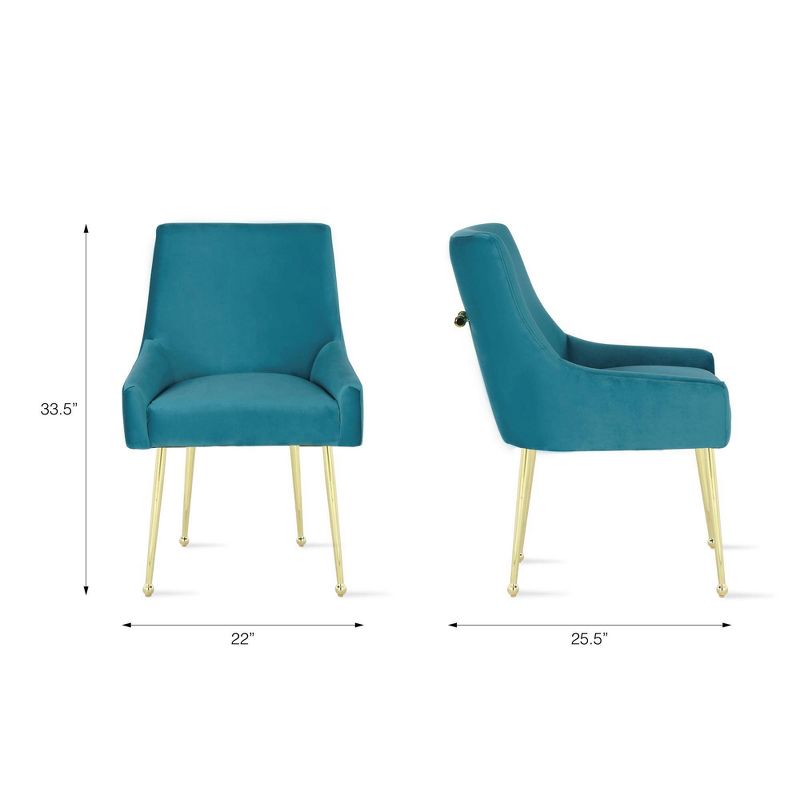 2pc Huxley Dining Chairs Blue - Novogratz