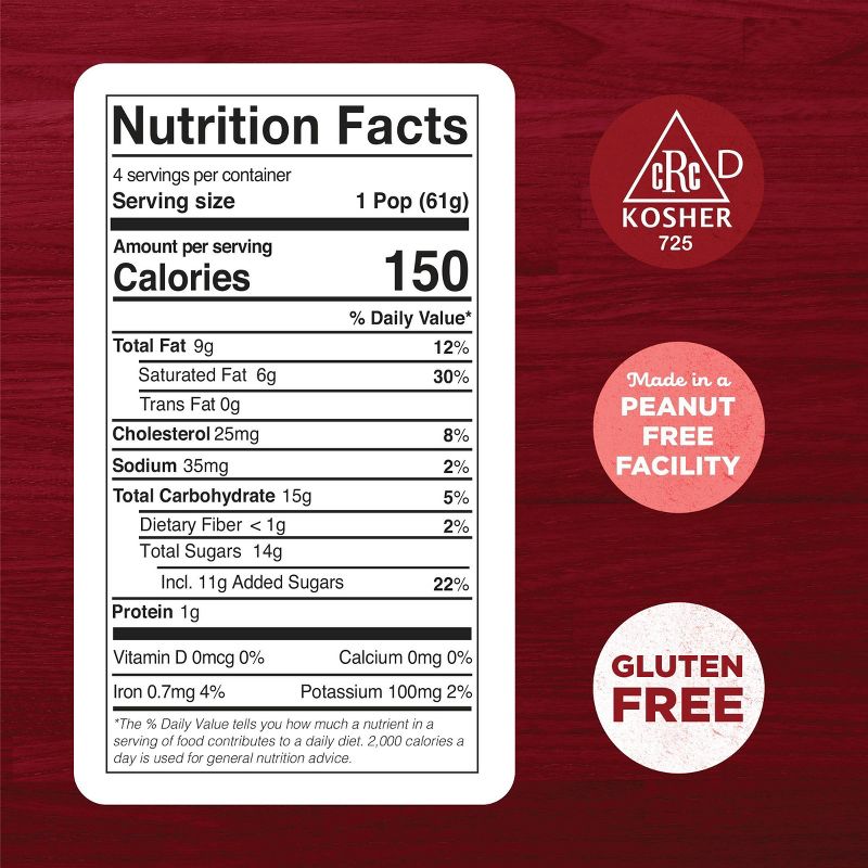 JonnyPops Cherry Chocolate & Cream Frozen Fruit Bars - 4pk/8.25oz