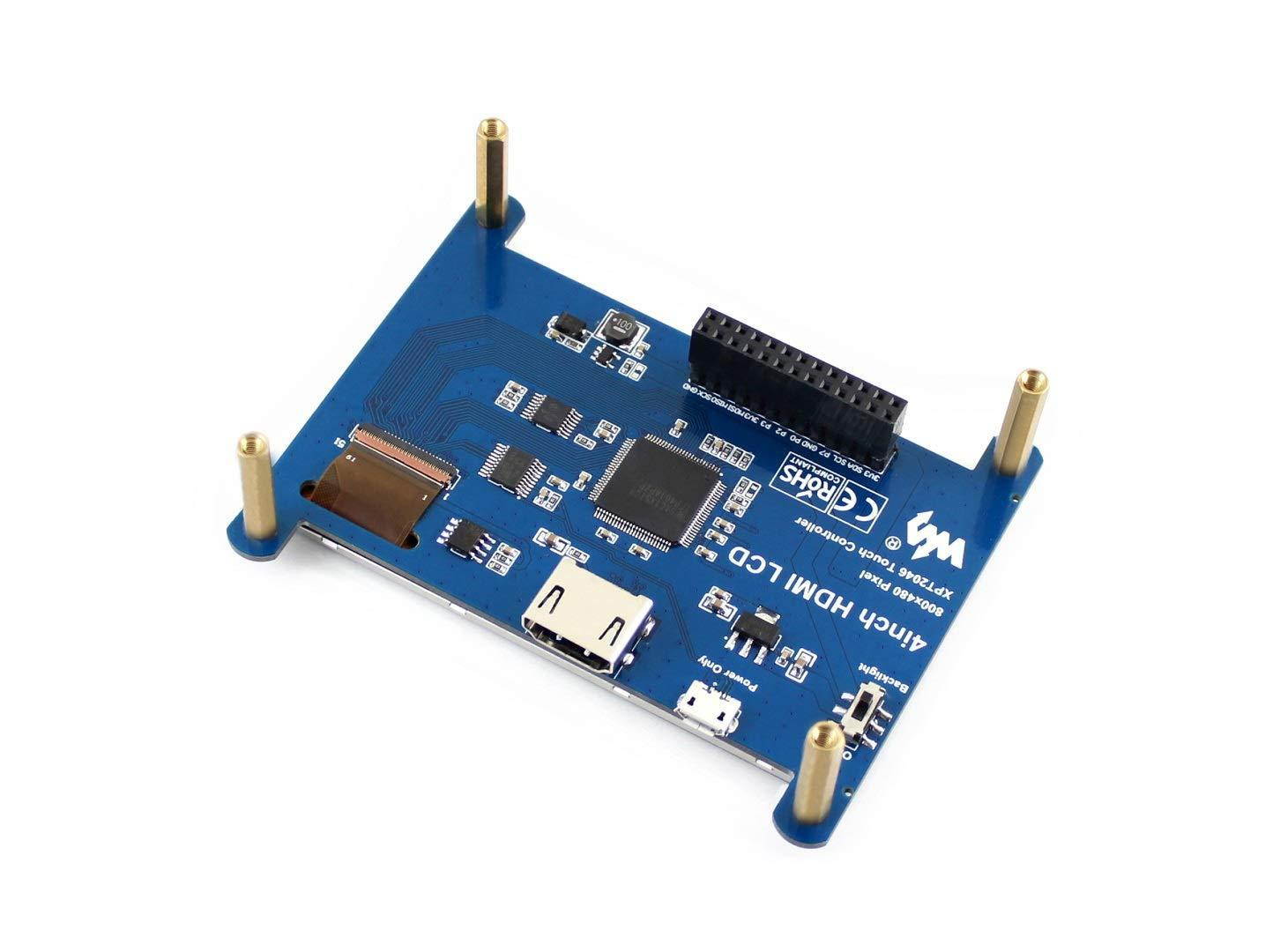 4 inch HDMI LCD IPS Display 800x480 Resolution Resistive Touch Screen HDMI Interface for Raspberry Pi 3 B/3 B+/2 B/B+/B Zero W