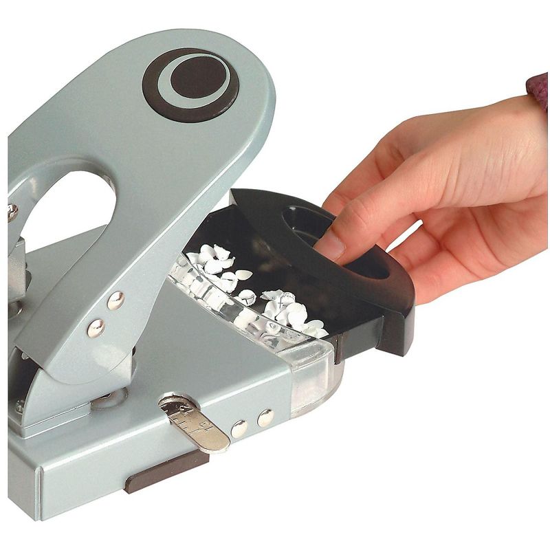 OfficeMate Deluxe 2-Hole Punch 50 Sheet Capacity Gray/Blue (90101) 649529