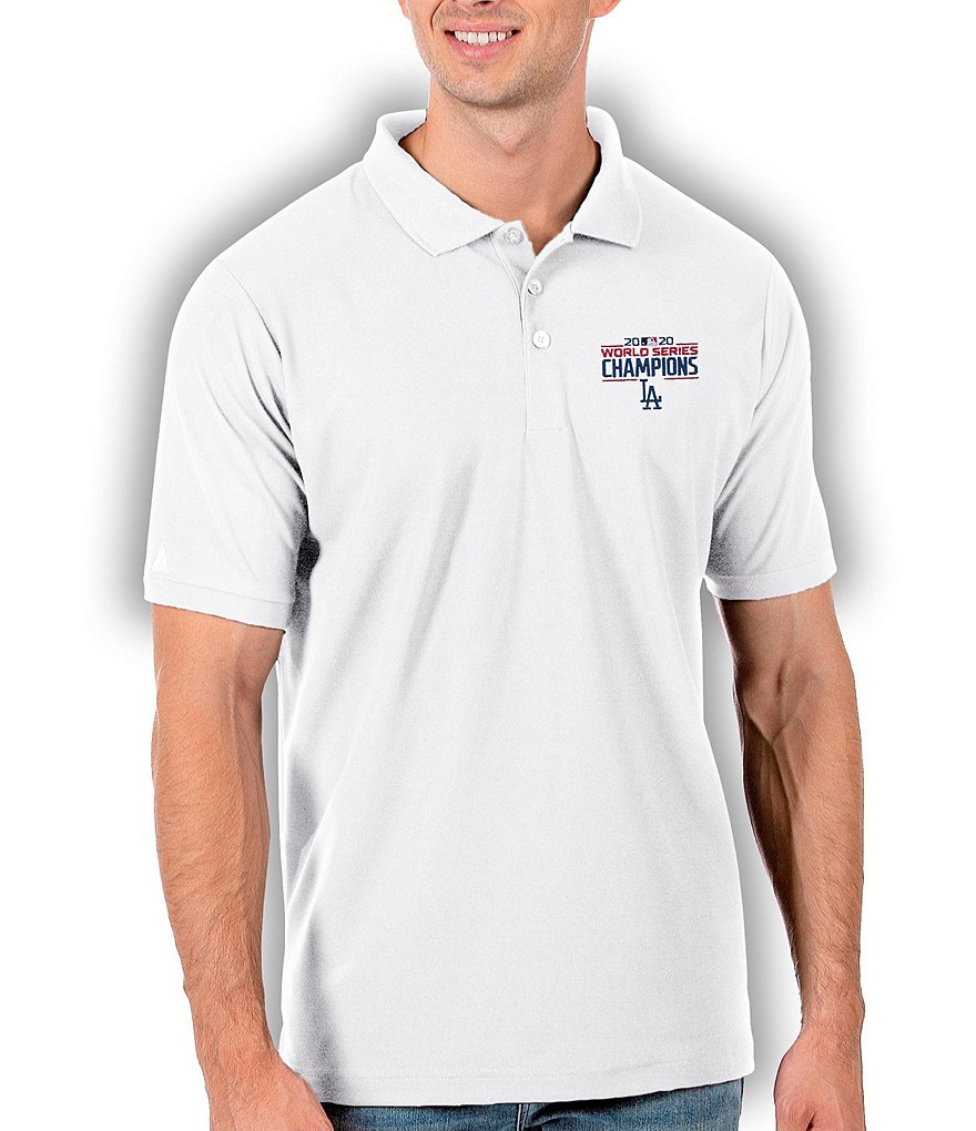 Antigua Los Angeles Dodgers 2020 MLB World Series Champions Legacy Pique Short-Sleeve Polo Shirt