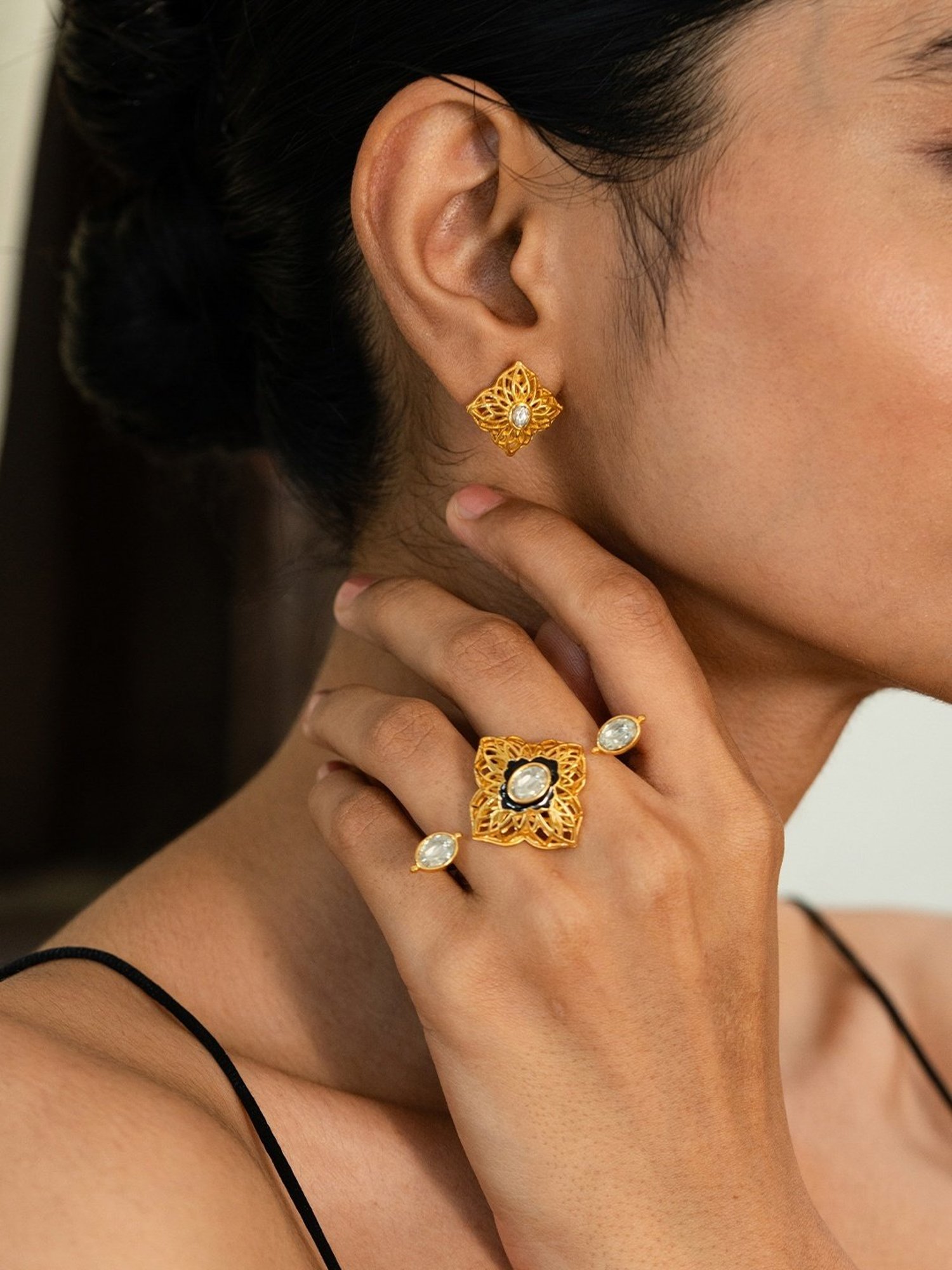 Shaya 92.5 Sterling Silver Queen of Multitasking Stud Earrings for Women