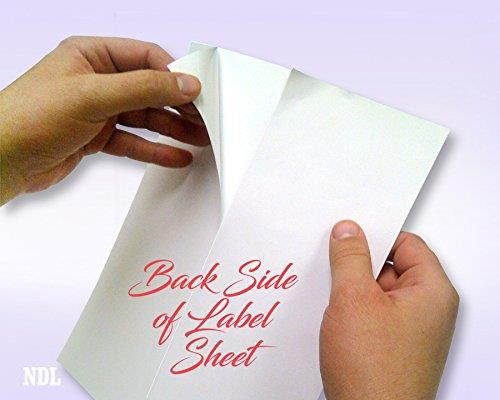 Blank White Permanent Adhesive Labels for Laser/Ink Jet Printer (8.5" x 11" - Full Page | 50 Labels)