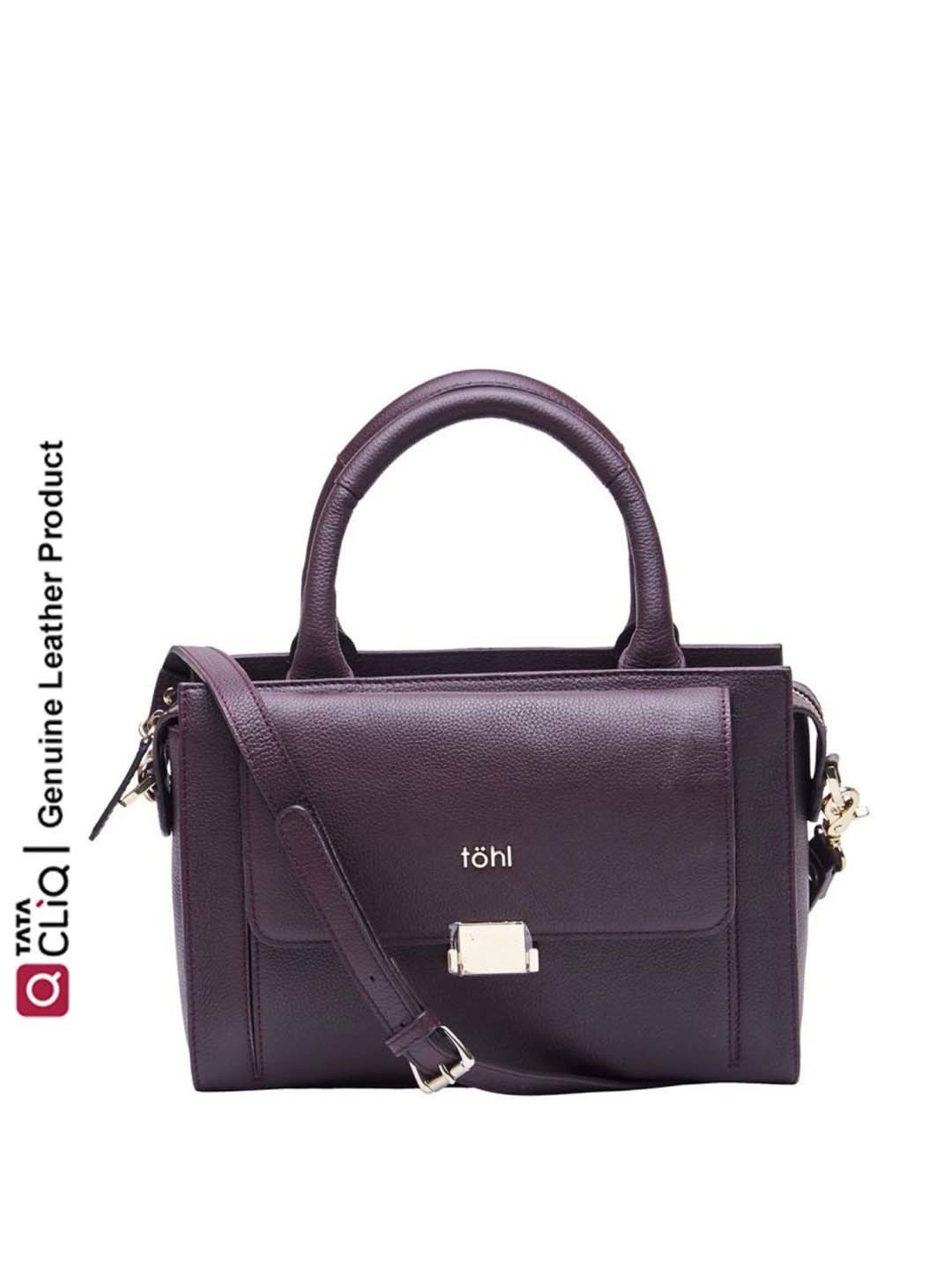 Tohl Burgundy Solid Small Handbag