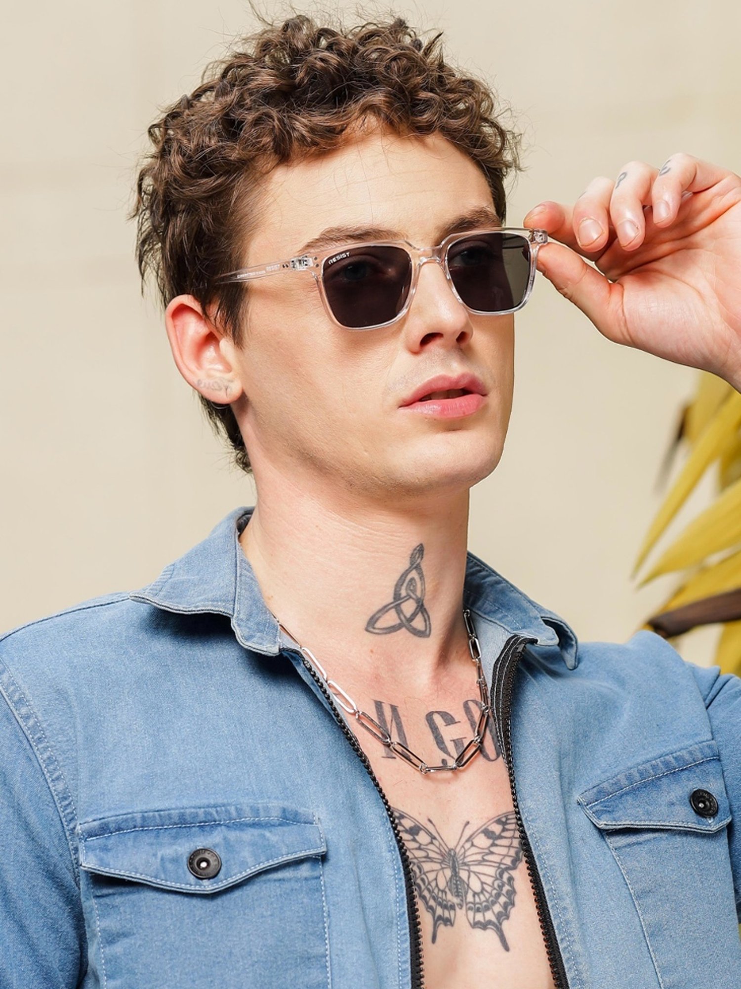 Resist Eyewear Black Wayfarer uv protected Unisex Sunglasses