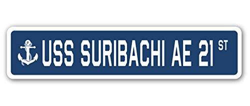 USS SURIBACHI AE 21 Street Sign us Navy Ship Veteran Sailor Gift
