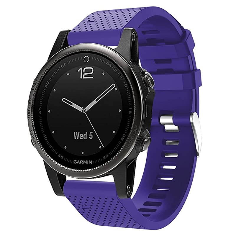 Band for Garmin Fenix 5S Fenix 6S Soft Silicone Replacement Watch Band Strap for Garmin Fenix 5SFenix 5S PlusFenix 6SFenix 6S Pro Smart Watch Fit 531 inches846 inches