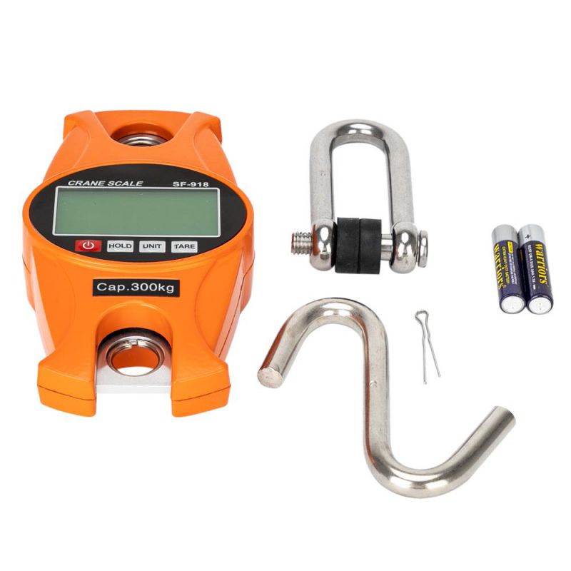 300 KG / 600 LBS Digital Hanging Scale / Mini Industrial Crane Scale + 2 Battery