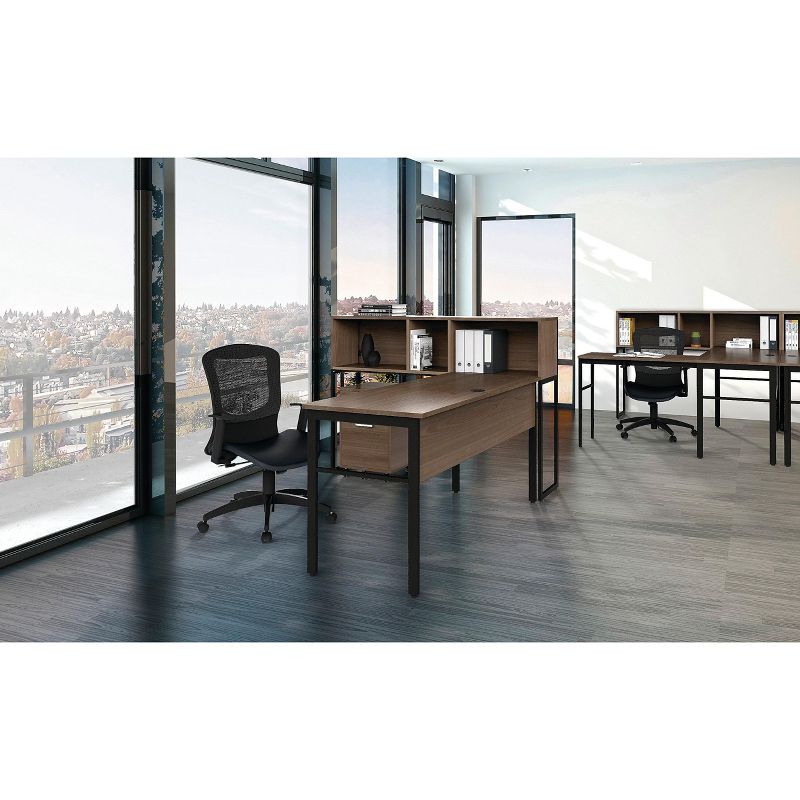 Linea Italia(R) Urban Desk Workstation, 59w x 23 3/4d x 29 1/2h, Natural Walnut UR601NW