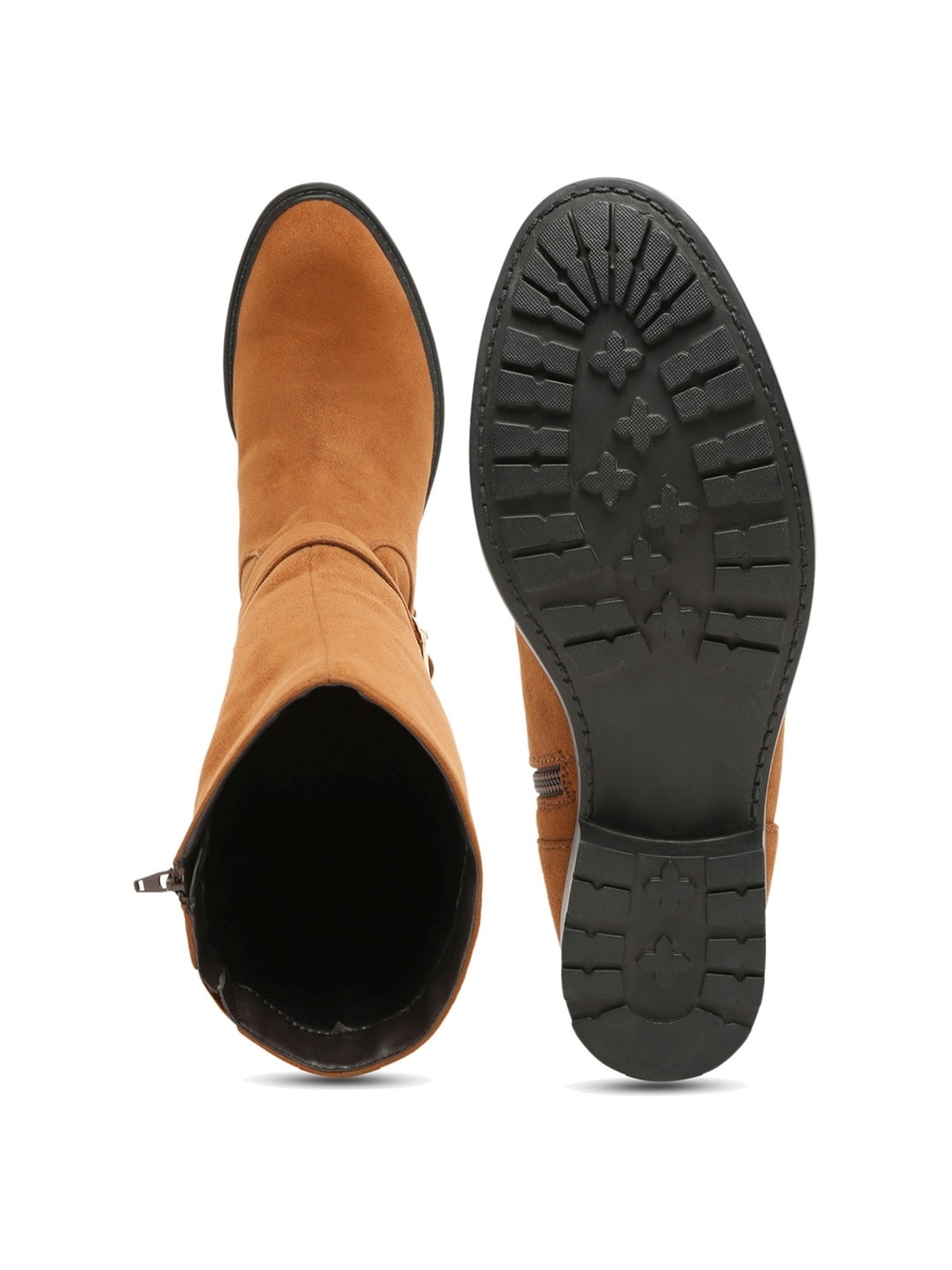 Flat N Heels Women's Tan Casual Booties