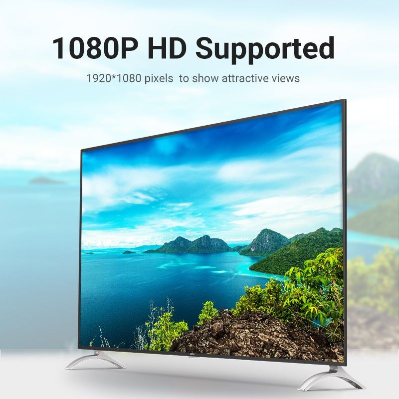 Vention VGA Cable VGA 3+6 Gold-plated Dual Ferrite Cores 1080P VGA Cable for Projector TV Monitor