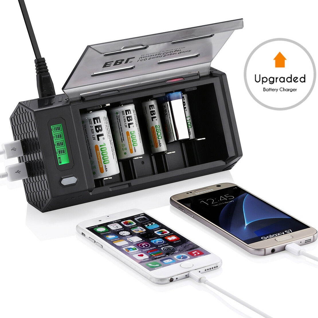 Lot   1.2v C D Size Cell 5000mAh 10000mAh NiMH Rechargeable Batteries /Charger