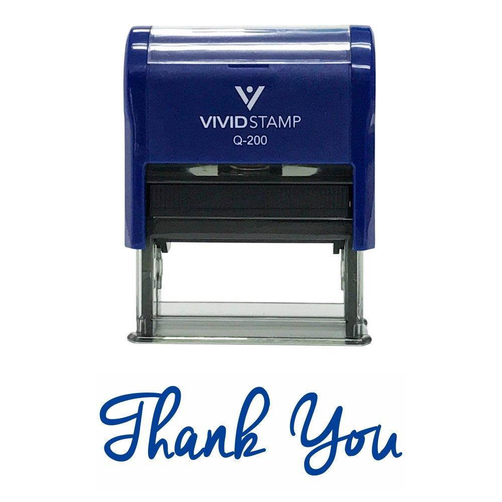 THANK YOU Self-Inking Rubber Stamp (Blue) - Medium