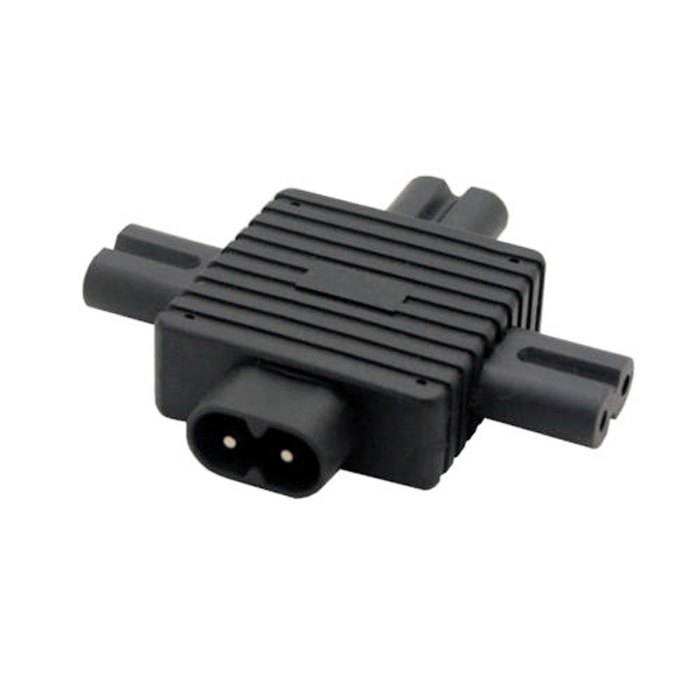 Jimier IEC 320 Figure 8 C8 Male to 3X Female C7 Splitter Power Adapter for Power Supply 1 in 3 out