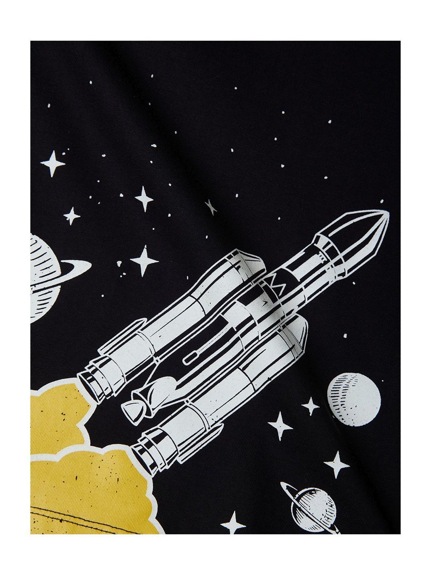 The Souled Store Kids Black Cotton Printed T-Shirt