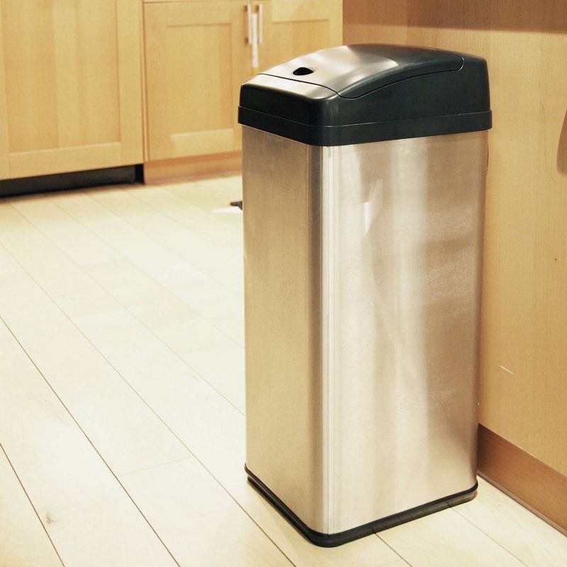 halo quality 13gal Rectangular Stainless Steel Sensor Trash Can