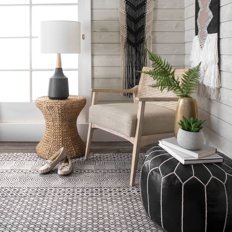 nuLOOM Torrance Ceramic 28" Table Lamp Lighting - Light Taupe 28" H x 15" W x 15"D