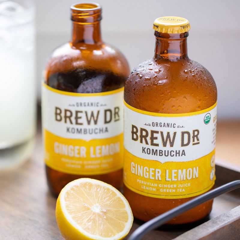 Brew Dr. Kombucha Ginger Lemon - 14 fl oz