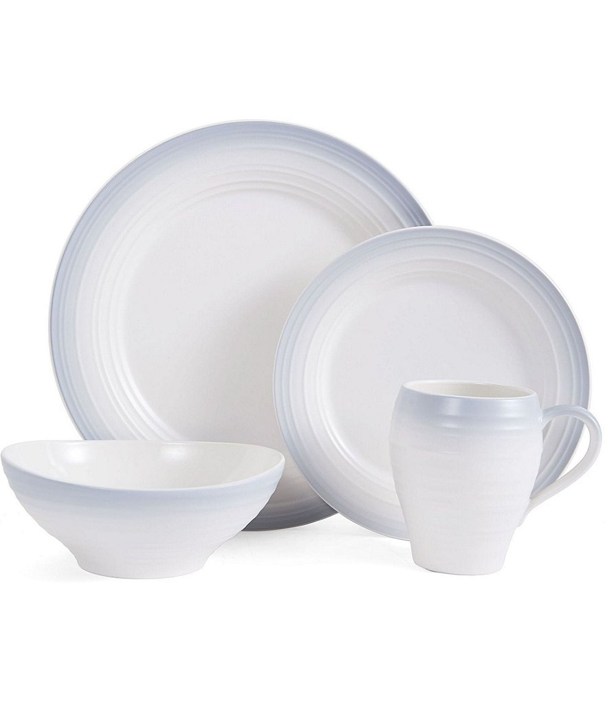 Mikasa Swirl Ombre Grey 4-Piece Place Setting