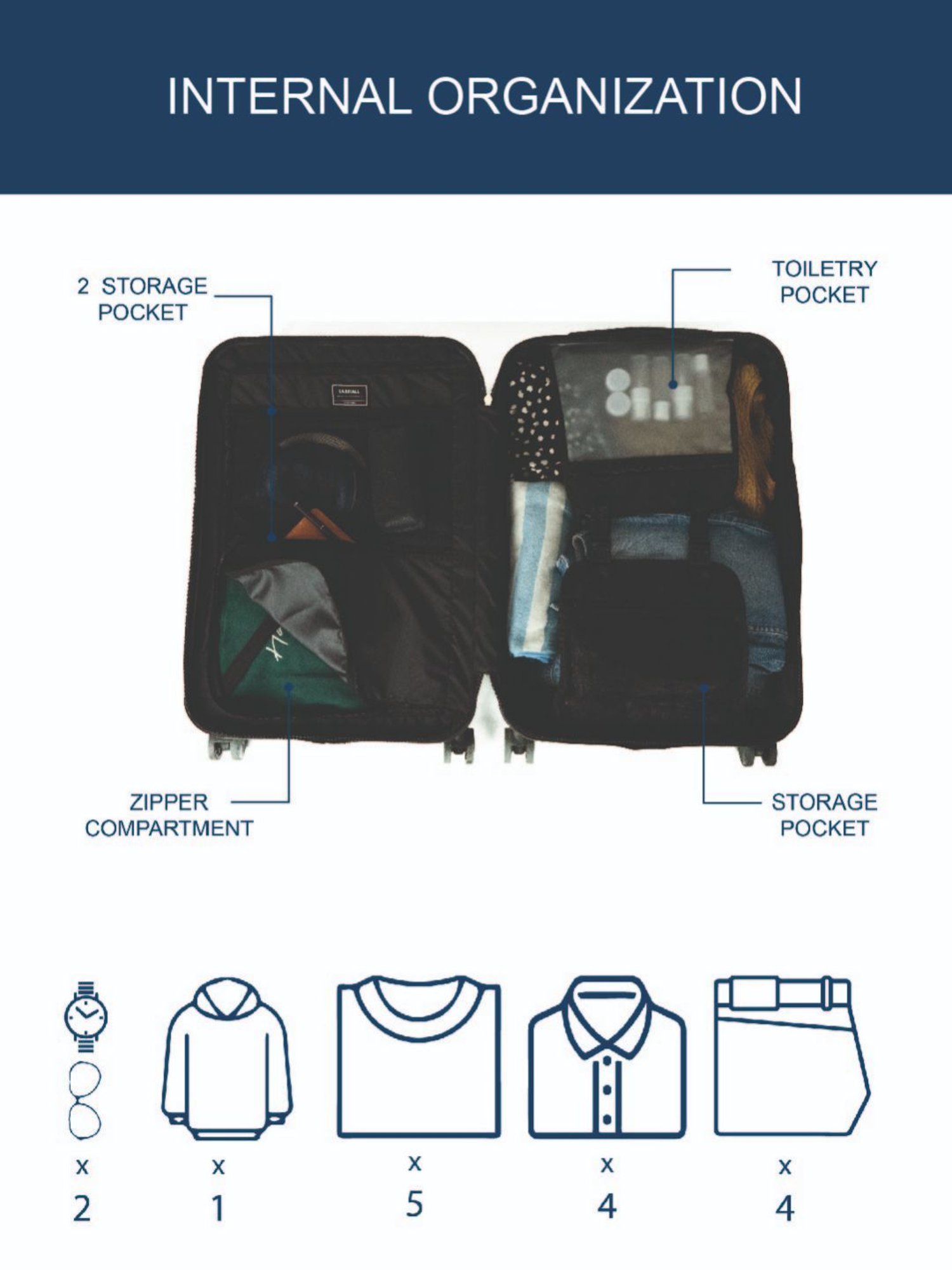 Carriall Silver 8 Wheel Small Hard Cabin Trolley - 33 cm