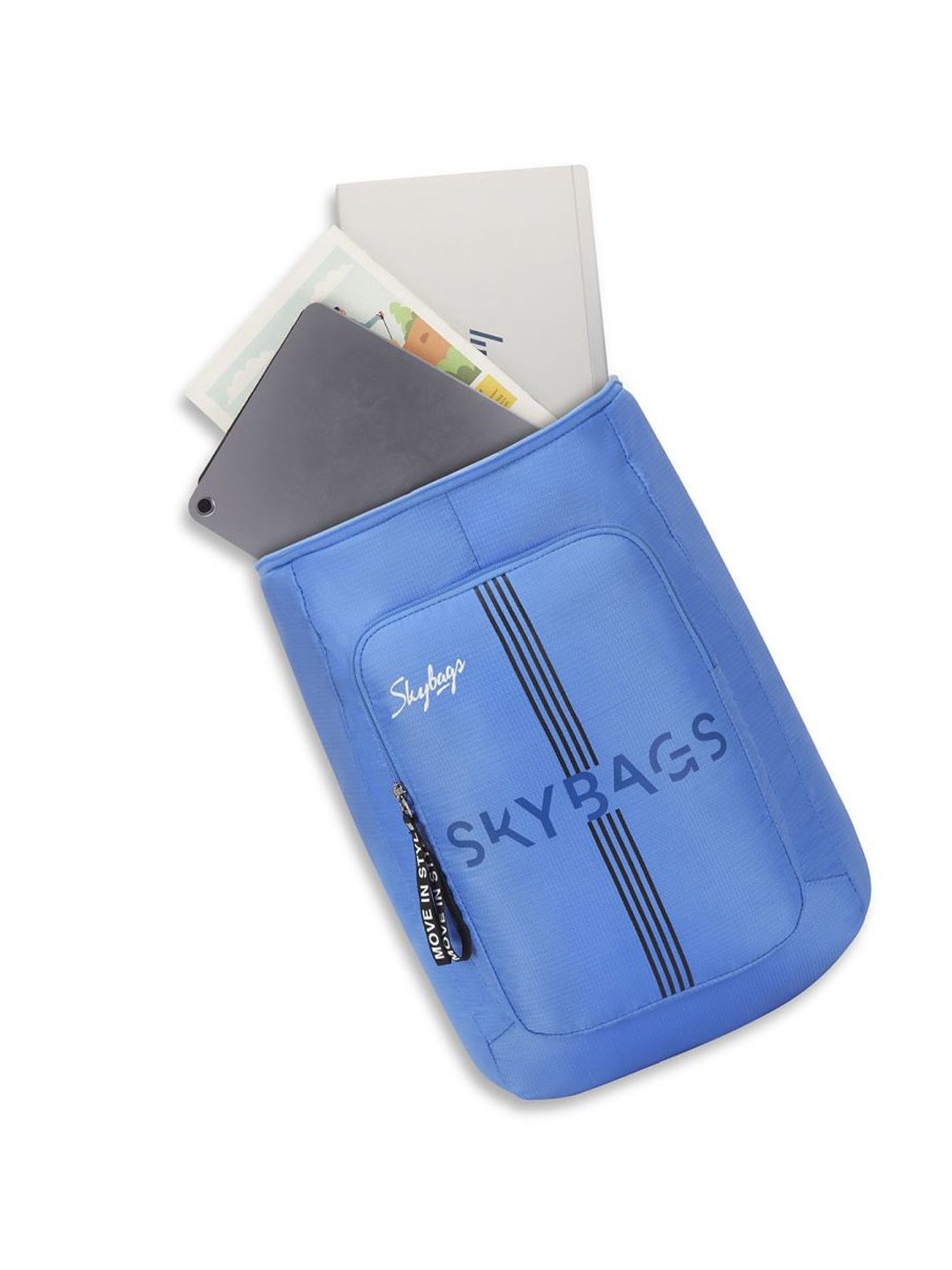 Skybags Tribe Pro 01 Blue Polyester Printed Laptop Backpack - 18 Ltrs