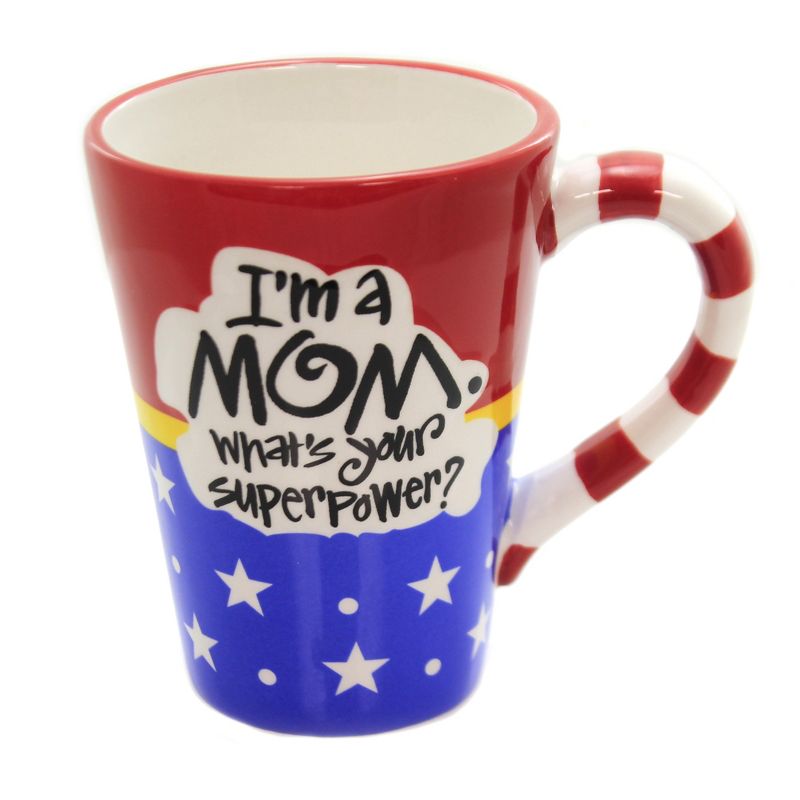 Tabletop 4.5" Superpower Mom Mug Coffee Wonder Woman Burton & Burton  -  Drinkware