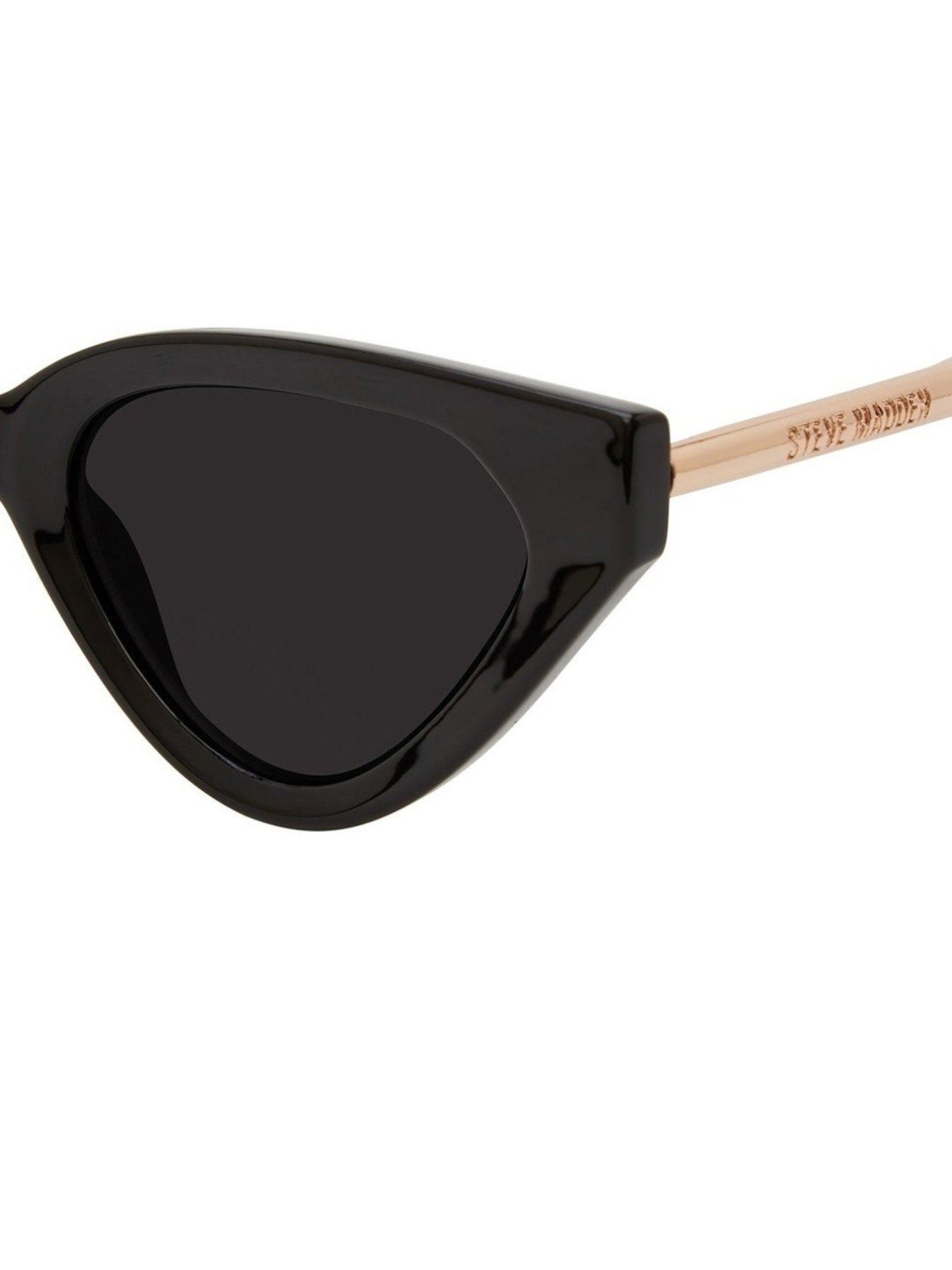 STEVE MADDEN Black Cat Eye UV Protection Sunglasses for Women