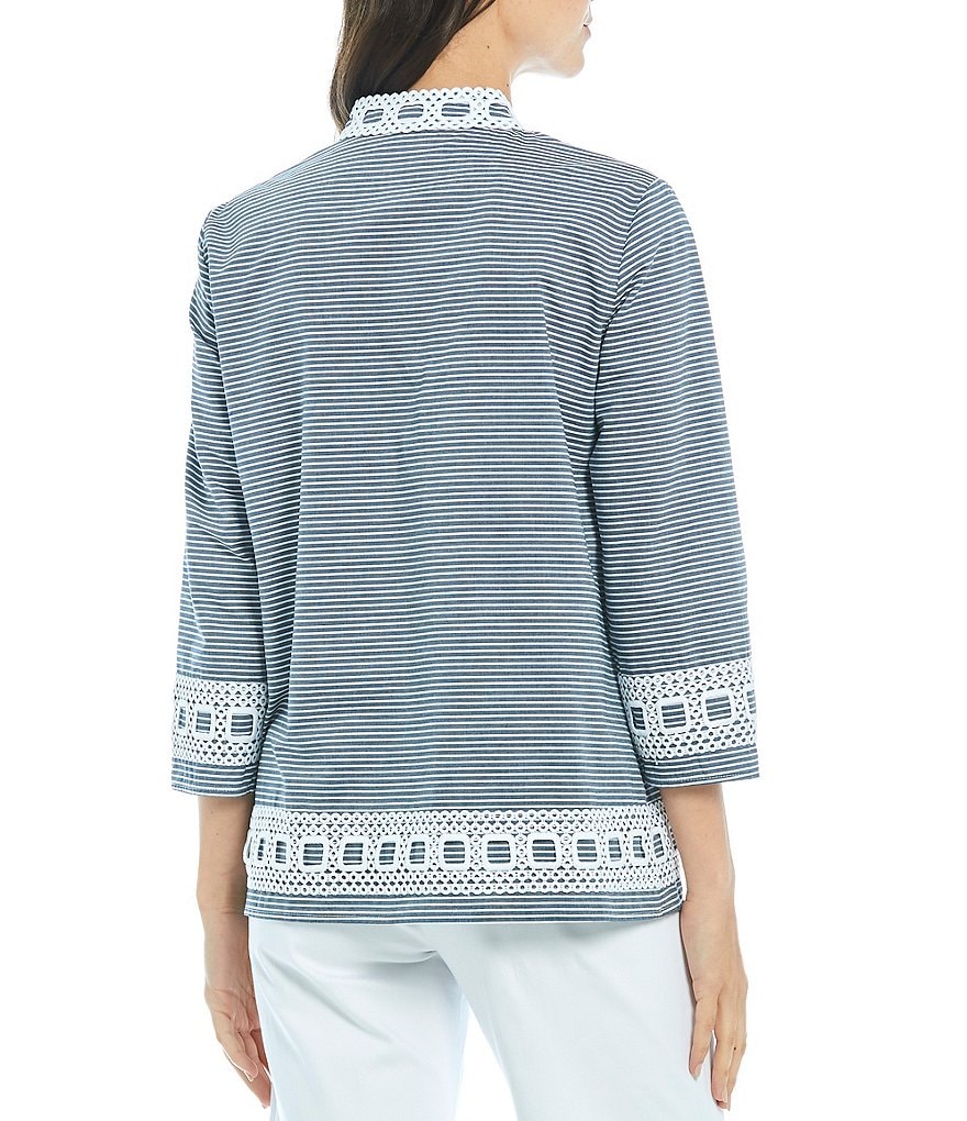 Preston & York Addison Striped 3/4 Sleeve Tunic