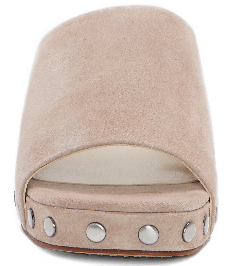 Vince Camuto Haniya Studded Suede Square Toe Mules