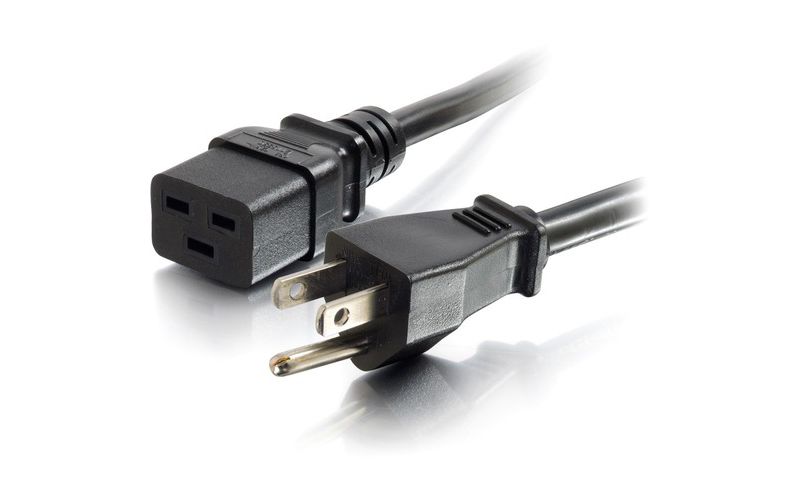 C2G 10ft 14AWG 125 Volt Power Cord (NEMA 5-15P to IEC320 C19) - For PDU, Server - 14 Gauge - 125 V AC - Black - 10 ft Cord Length