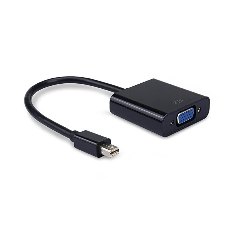 Mini DisplayPort to VGA Adapter, 1080P Thunderbolt to VGA Adapter Male to Female Converter for MacBook Pro 2016/2015, ThinkPad, Surface Pro, Dell