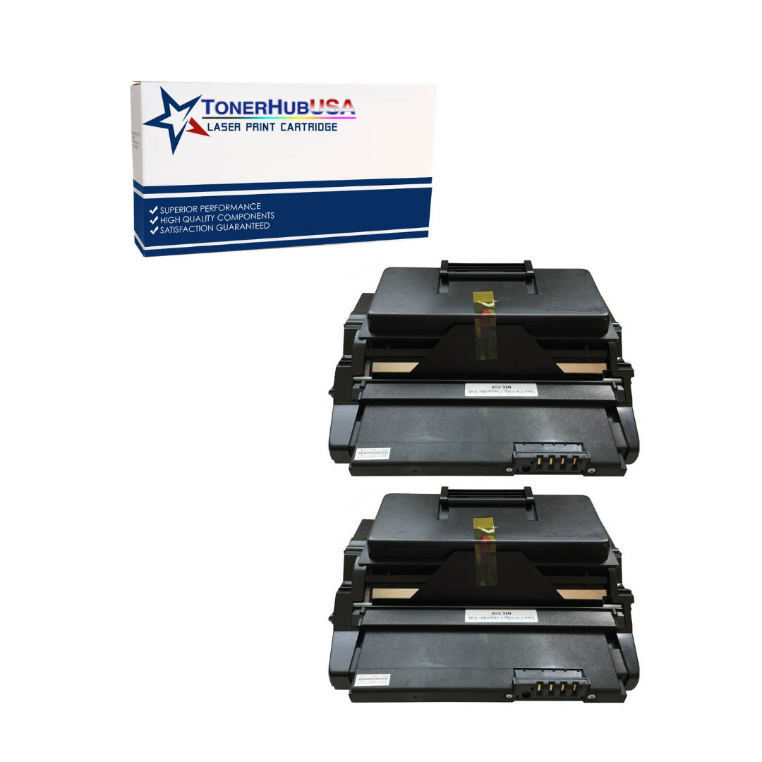TONERHUBUSA Compatible Toner Cartridge Replacement for Dell Laser 5330 (2-Pack/Black)