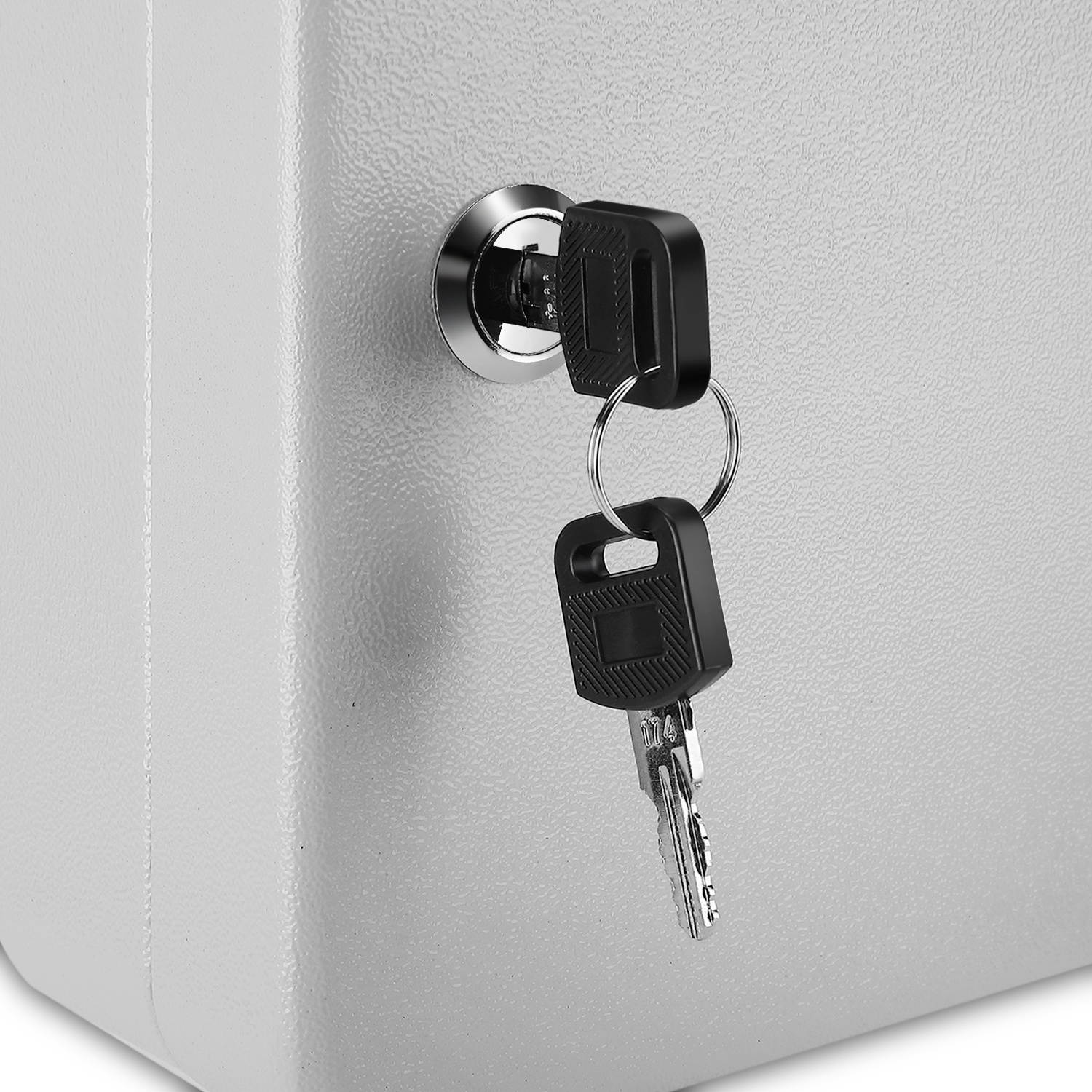 Key Cabinet Steel Lock Box with 40 capacity Colored key Tags & Hooks - Wall Mounted Safe Organizer, Security Storage Lock Box System for Homes, Hotels, Schools or Business (Gray)