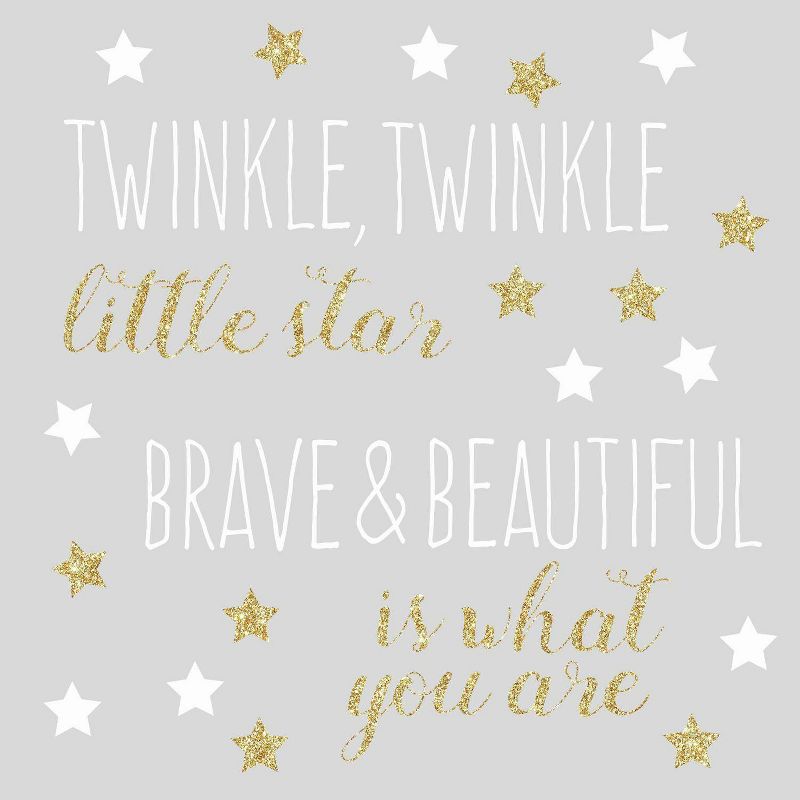 RoomMates Wall Decal Twinkle Twinkle Little Star with Glitter
