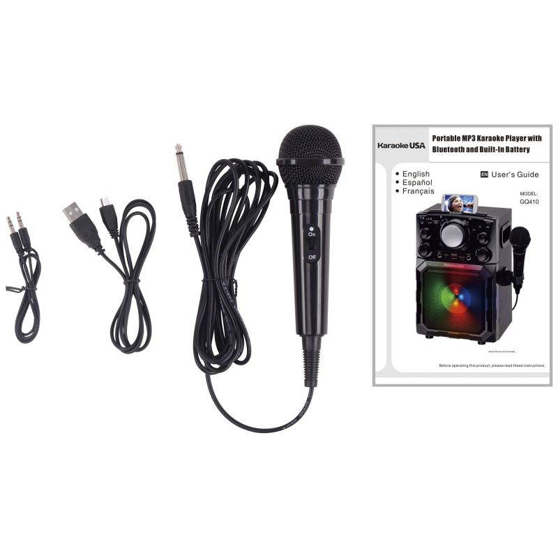 Karaoke USA GQ410 Portable MP3 Karaoke Player system - Black
