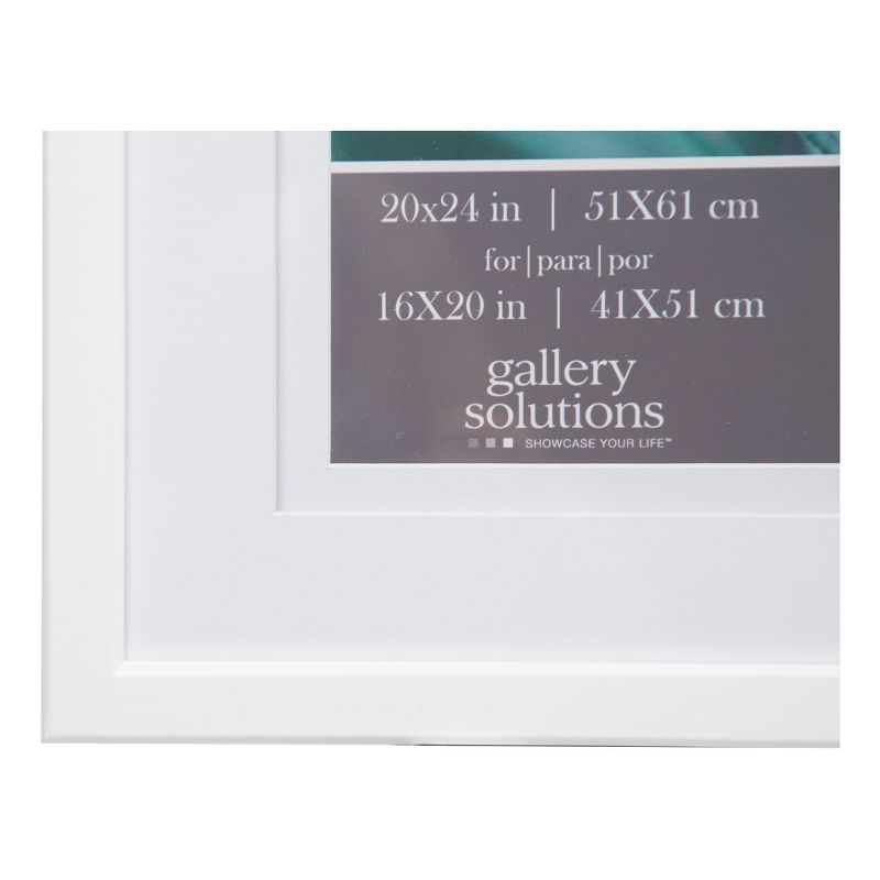 20" x 24" Wide Double Matted to 16" x 20" Frame White - Gallery Solutions