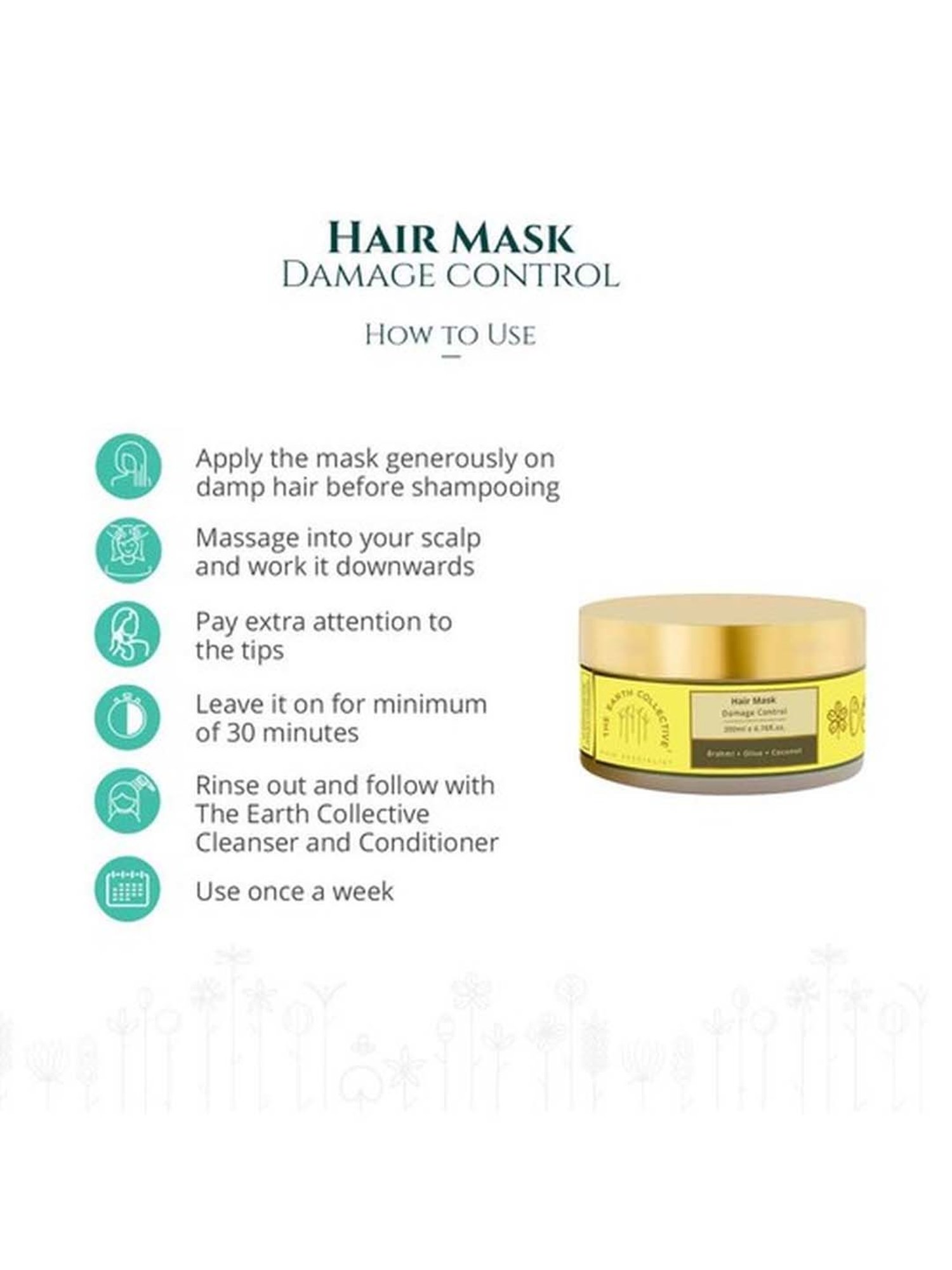 The Earth Collective Damage Control Hair Mask - 200 ml