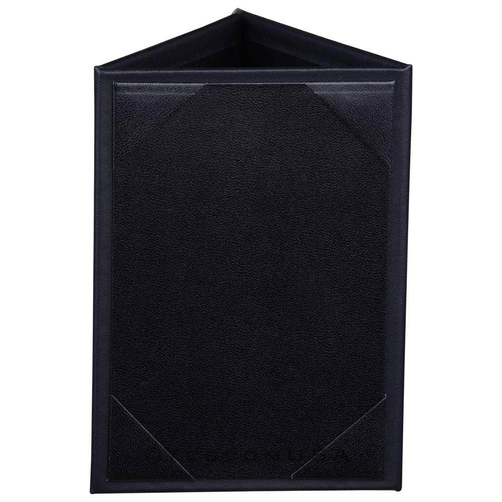 10pcs 4"x6" 3-Side Triangle Menu Holder Black Table Tent for Bar Cafe Restaurant