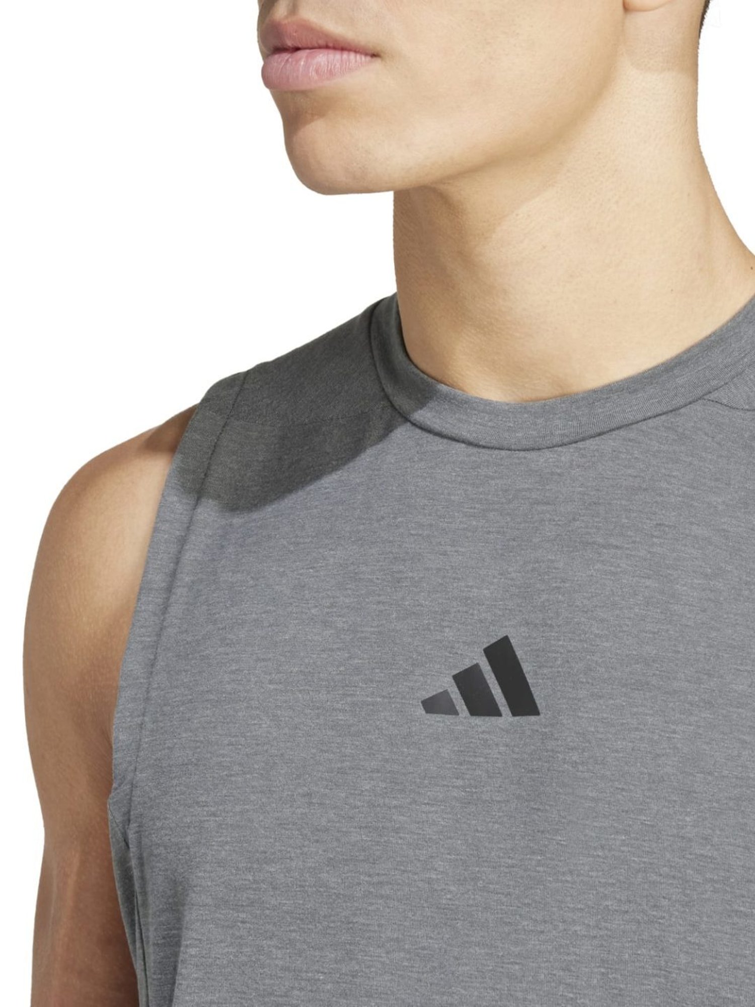 Adidas Grey Slim Fit Tank Tee