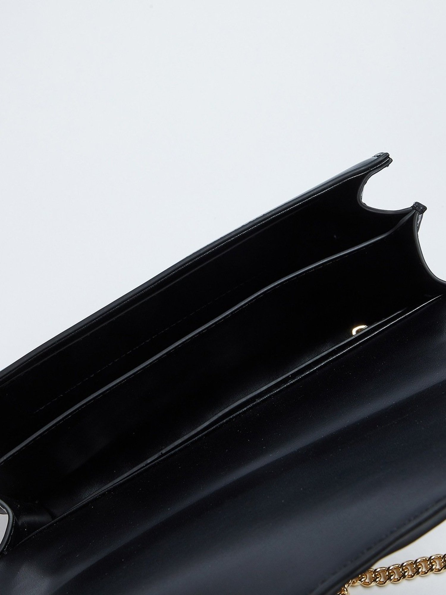 Elle Black Textured Sling Handbag