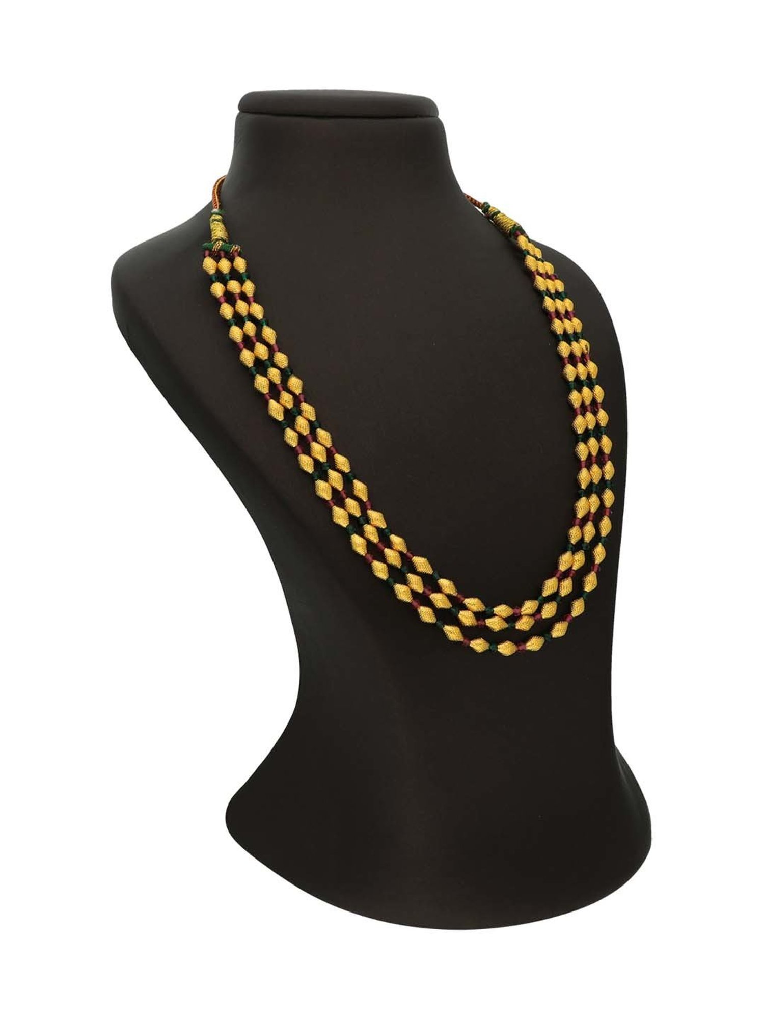 CKC Repouss&iquest; Work Rudraksha Gold Extender Neck Chain: Spiritual Elegance