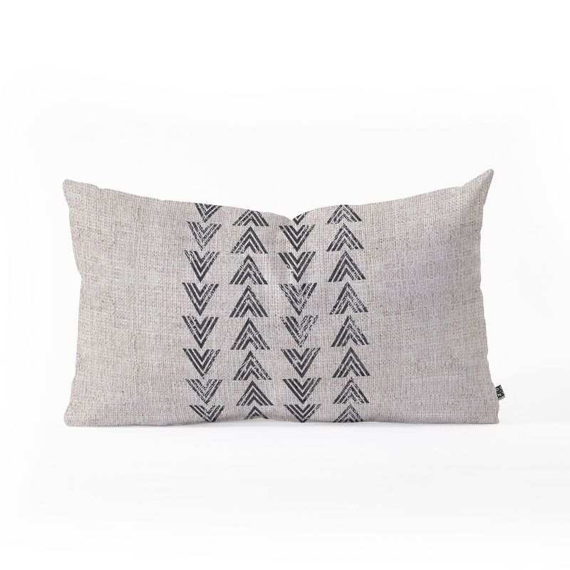 Holli Zollinger French Tri Arrow Lumbar Throw Pillow Gray - Deny Designs