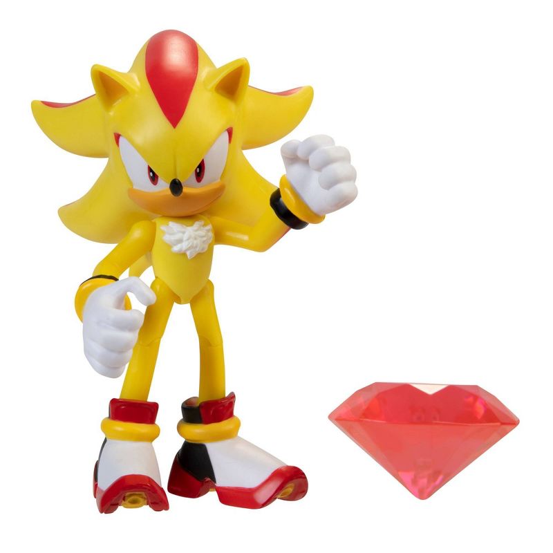 Sonic the Hedgehog 4" Figure Modern Super Shadow with Chaos Emerald Wave 4
