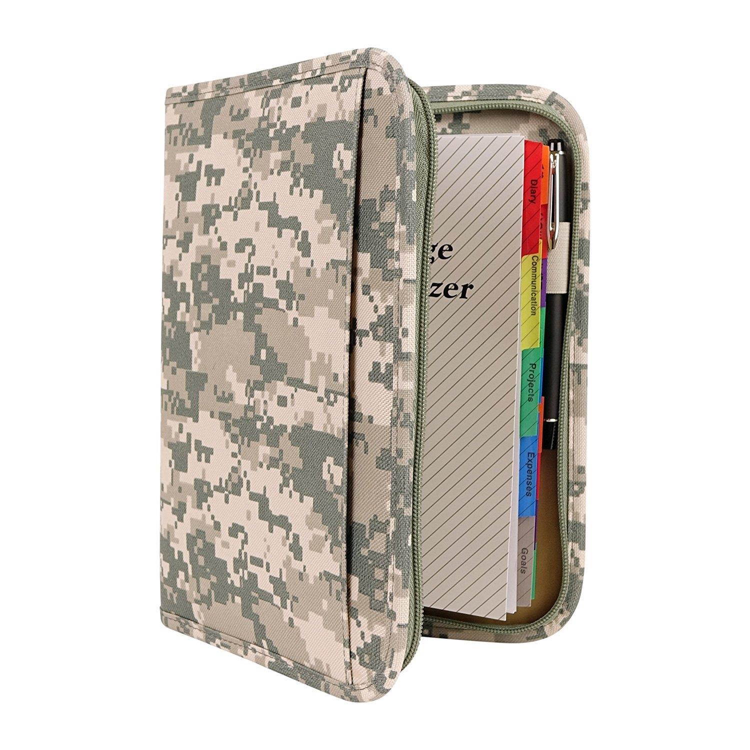 ImpecGear ACU Digital Camo Mid-Sized Binder with File System Planner Organizer (FREE PEN)