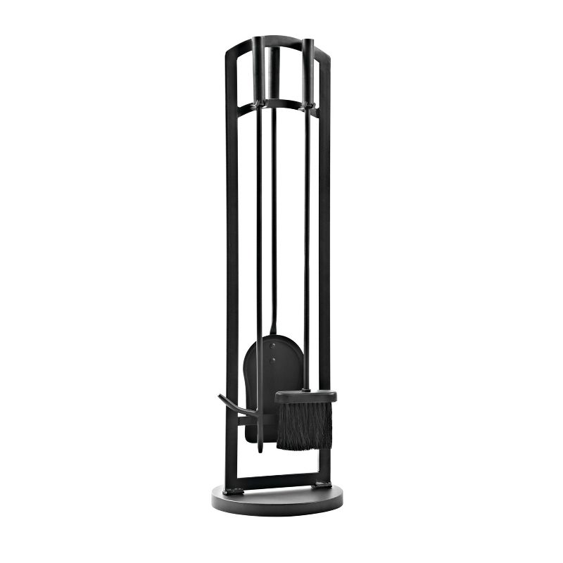 Pleasant Hearth Arched 4Pc Fireplace Toolset Black