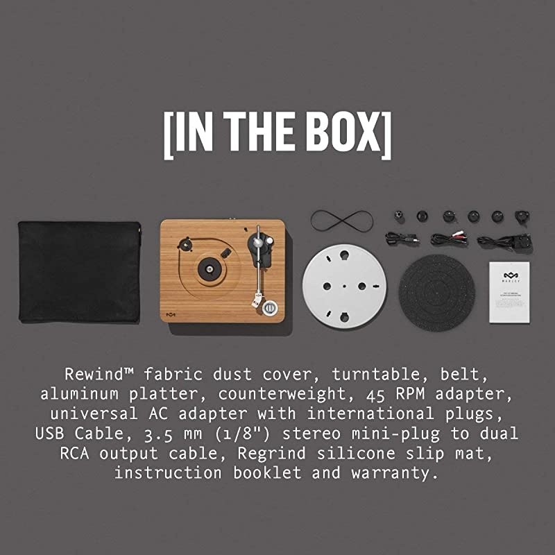 Stir It Up Turntable: Vinyl Record Player with 2 Speed Belt, Built-in Pre-Amp, and Sustainable Materials