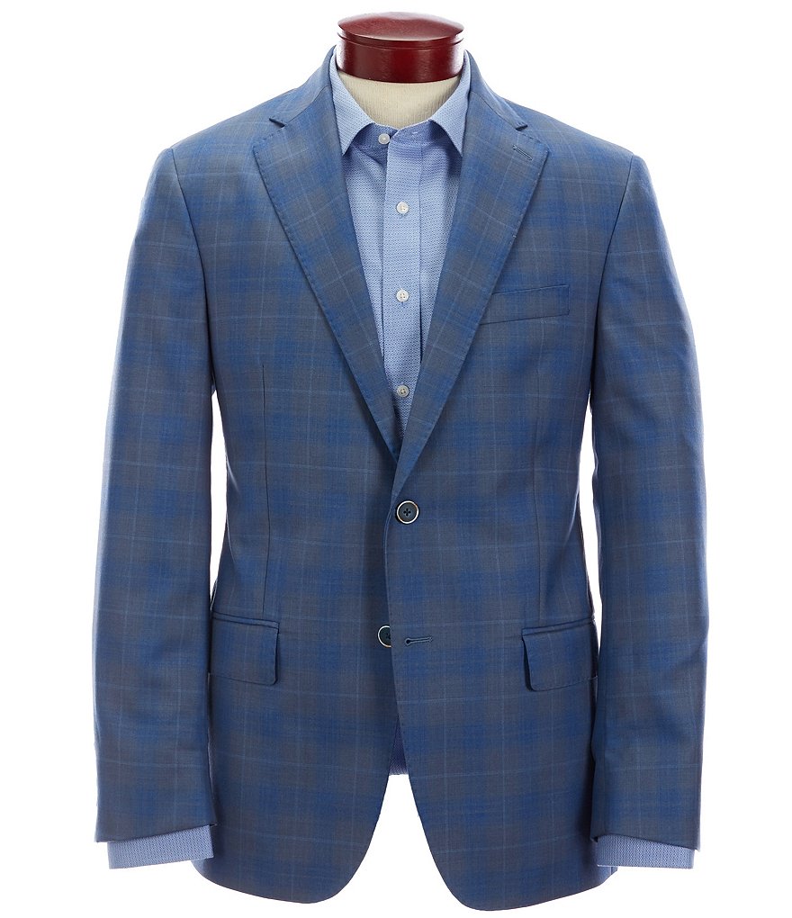 Murano Interstellar Collection Slim-Fit Checked Suit Separates Blazer