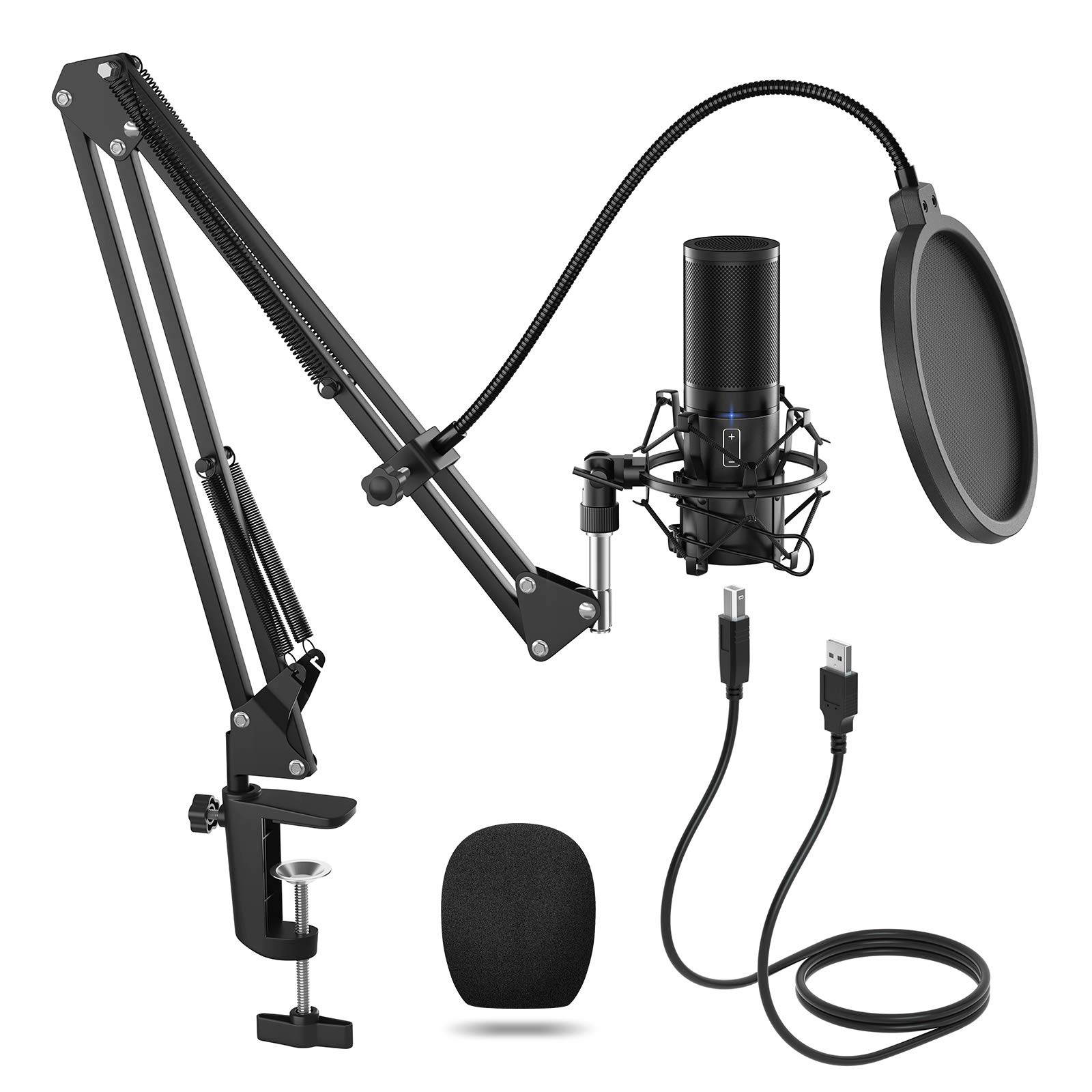 TONOR USB Microphone Kit Q9 Condenser Computer Cardioid Mic for Podcast, Game, YouTube Video, Stream, Recording Music, Voice Over