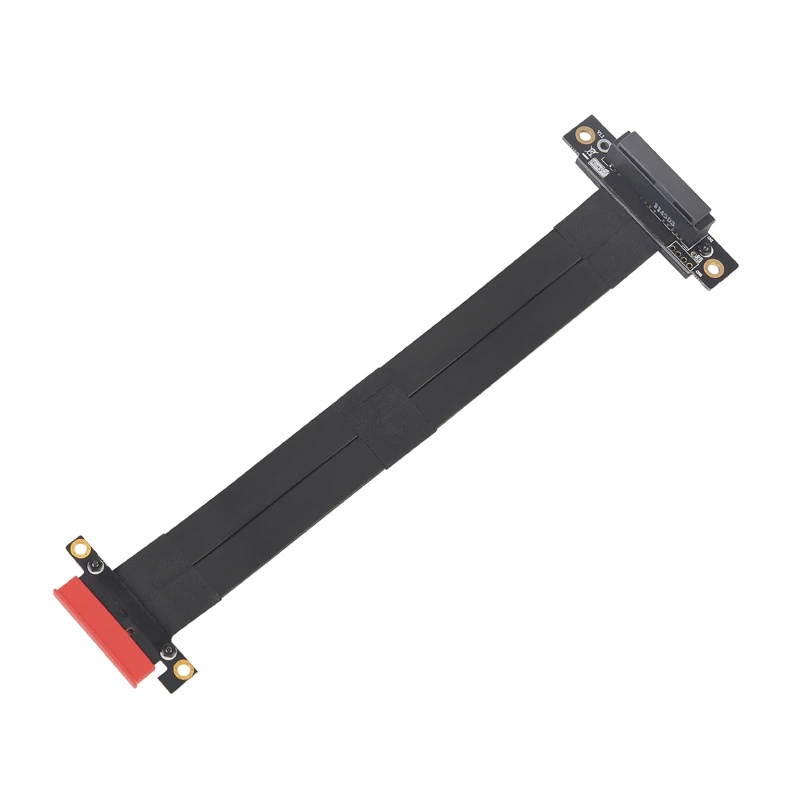 PCI-E 4X Riser Card Extender Flex Extension Cable Ribbon Adapter Converter PCI Express 4X Slot Connector Flat Cable for PC Black